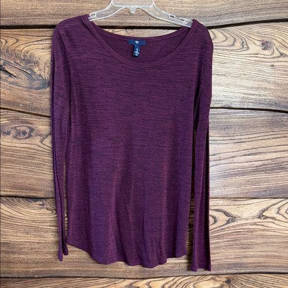 GAP Tops - Gap Burgundy Long Sleeve Top